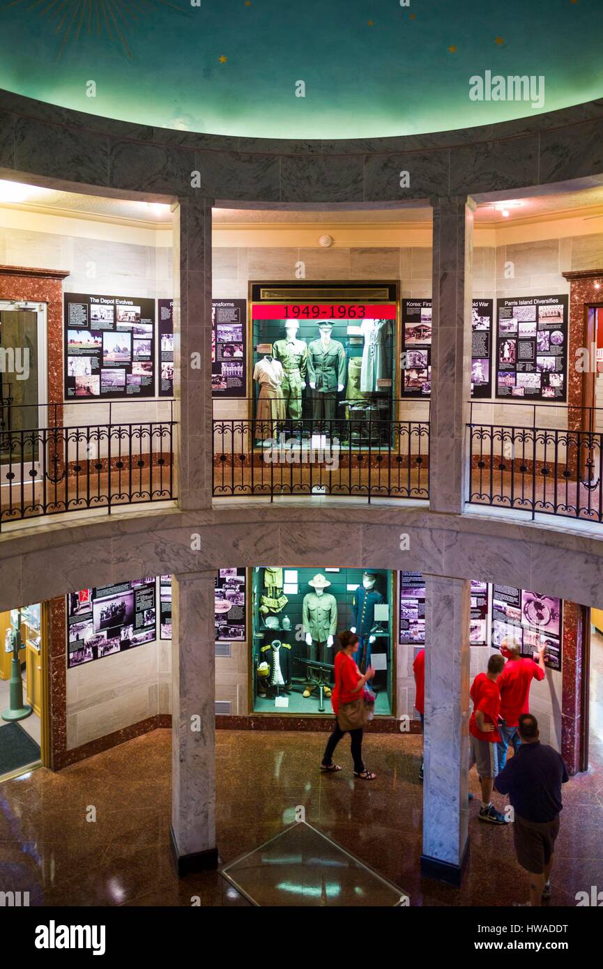 USA, South Carolina, Parris Island USMC Basis, uns Marines Museum Parris Island, Innenraum Stockfoto