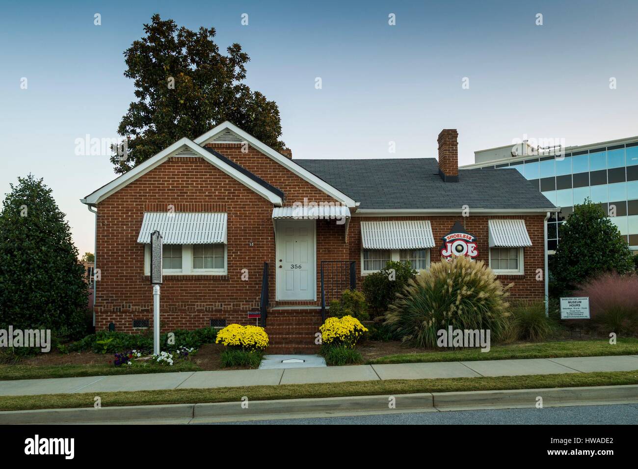 USA, South Carolina, Greenville, Shoeless Joe Jackson Museum und Baseball-Bibliothek, ehemalige Heimat des Baseball-Legende Stockfoto