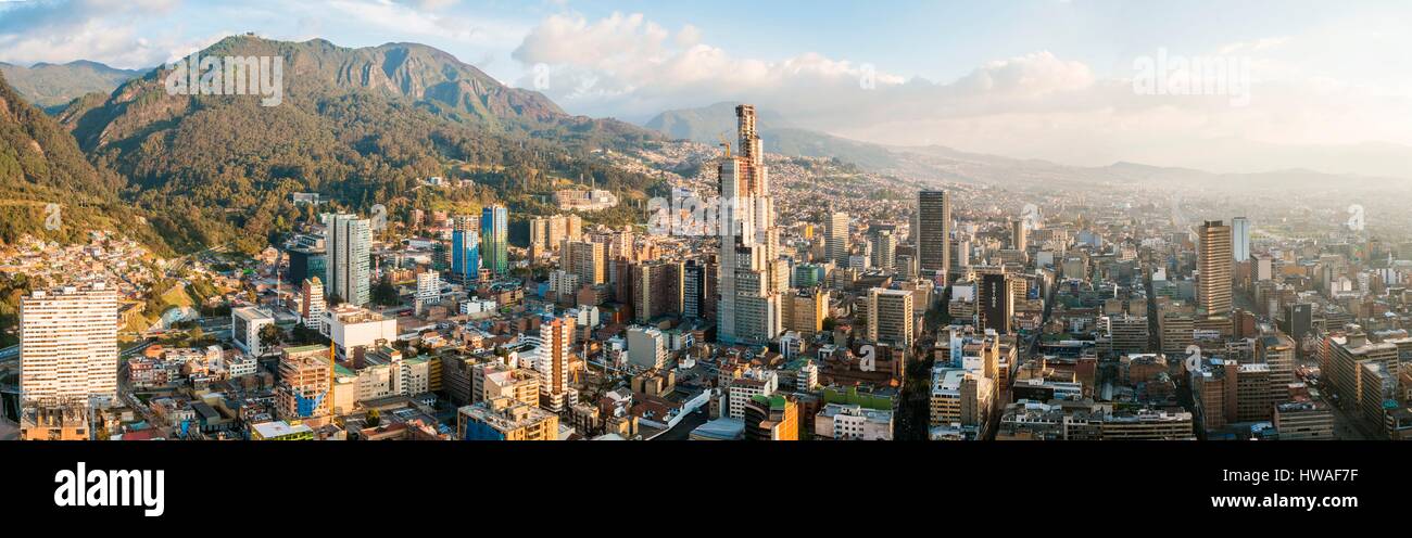 Kolumbien, Cundinamarca Abteilung, Bogota, Bezirk des Centro, allgemeine Ansicht der Stadt von Torre Colpatria Stockfoto