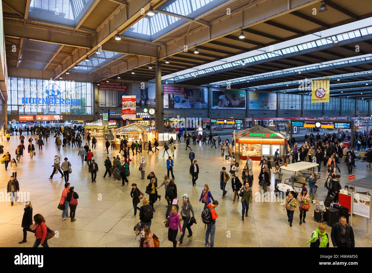 Deutschland, Bayern, München, Hauptbahnhof, Hauptbahnhof, Innenraum