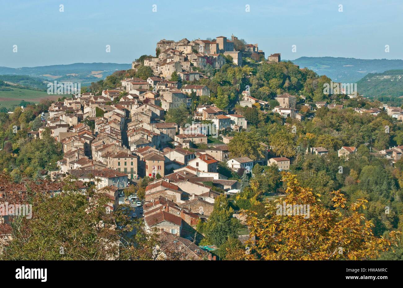 Frankreich, Tarn, Cordes Sur Ciel, befestigtes Dorf, Ostseite Stockfoto