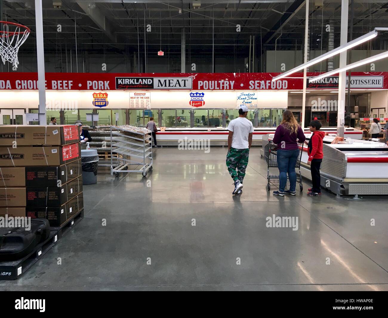 Costco Kasse und Interieur Stockfoto