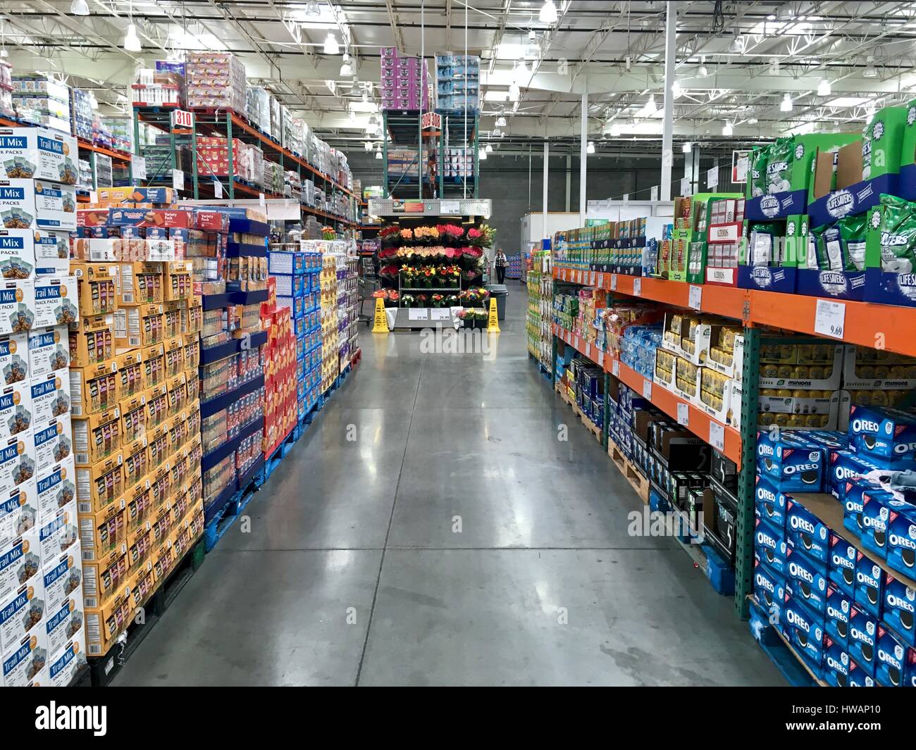 Costco wholesale Lager Stockfoto