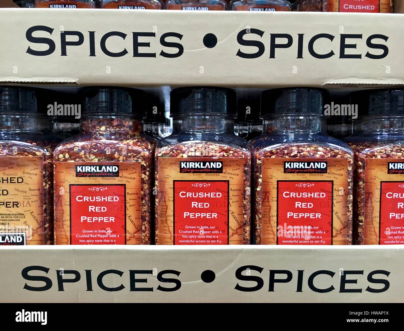 Costco Spice isle Stockfoto