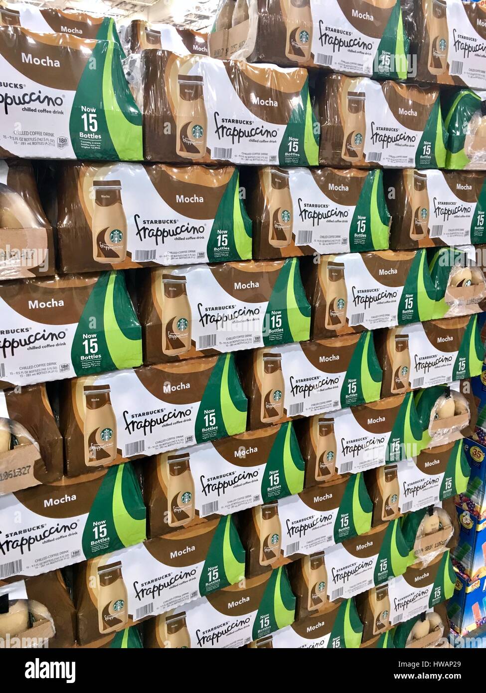 Mocca Frappuccino Kaffee trinken Stockfoto