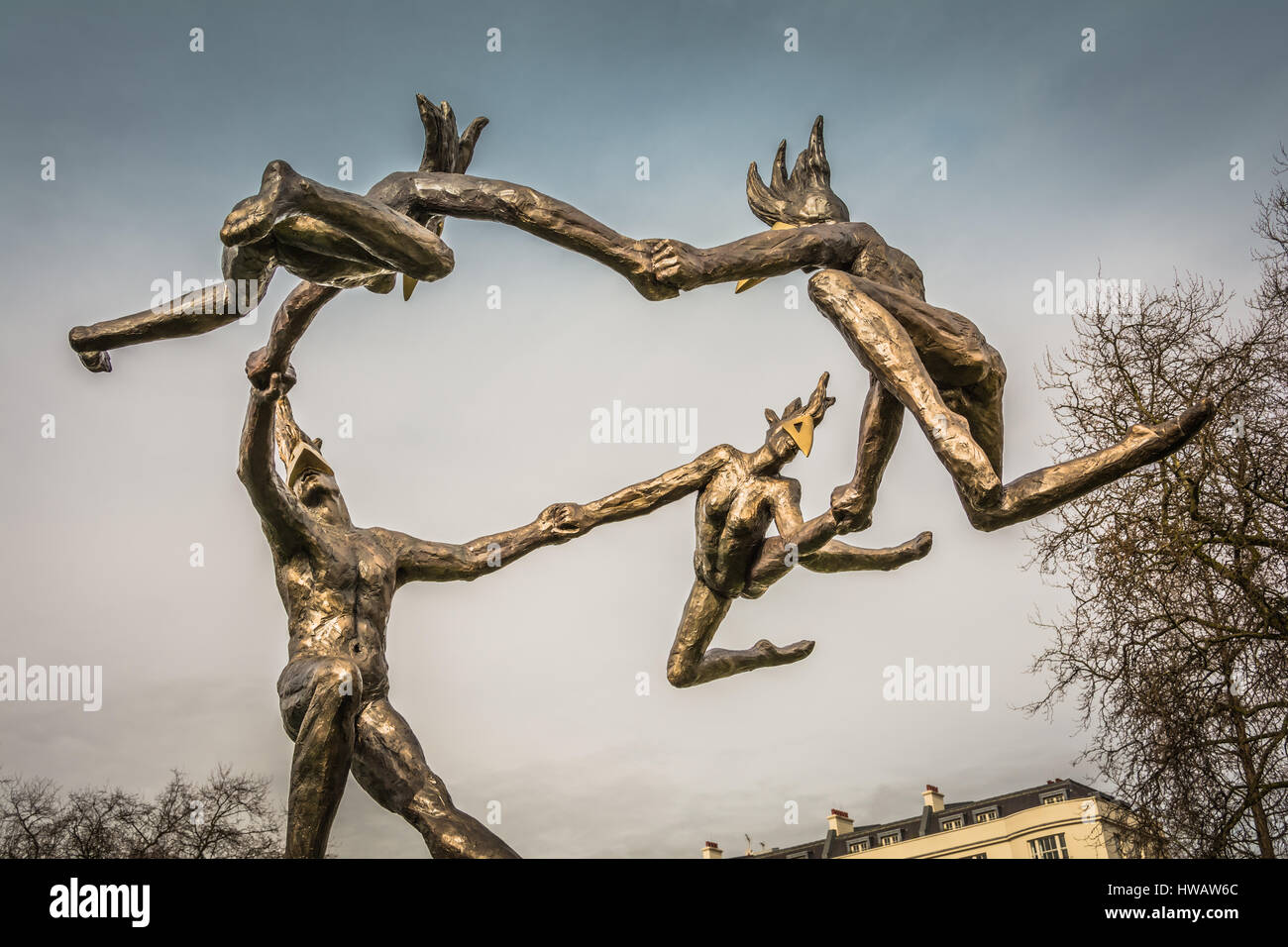 Danse Gwenedour am Marble Arch, London, UK Stockfoto