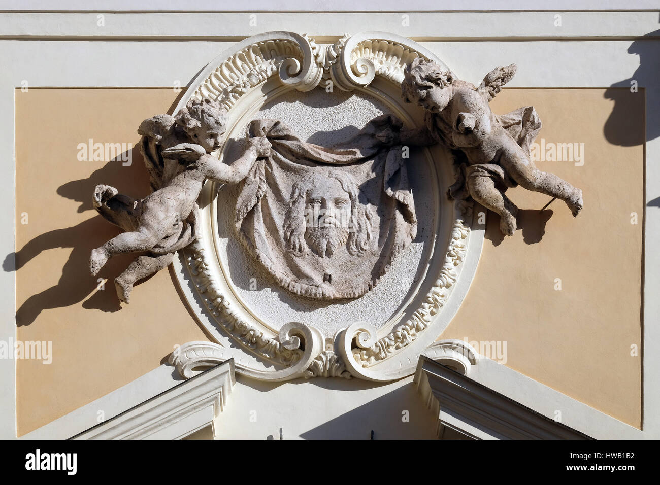 Schleier von Veronica, die Basilika von Saint Sylvester die erste (San Silvestro in Capite) in Rom, Italien am 3. September 2016. Stockfoto