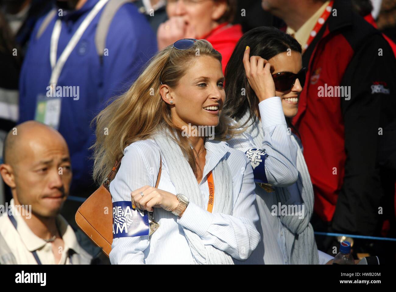 MORGAN NORMAN SERGIO GARCIA Freundin der K CLUB STRAFFAN COUNTY KILDARE IRELAND 22. September 2006 Stockfoto