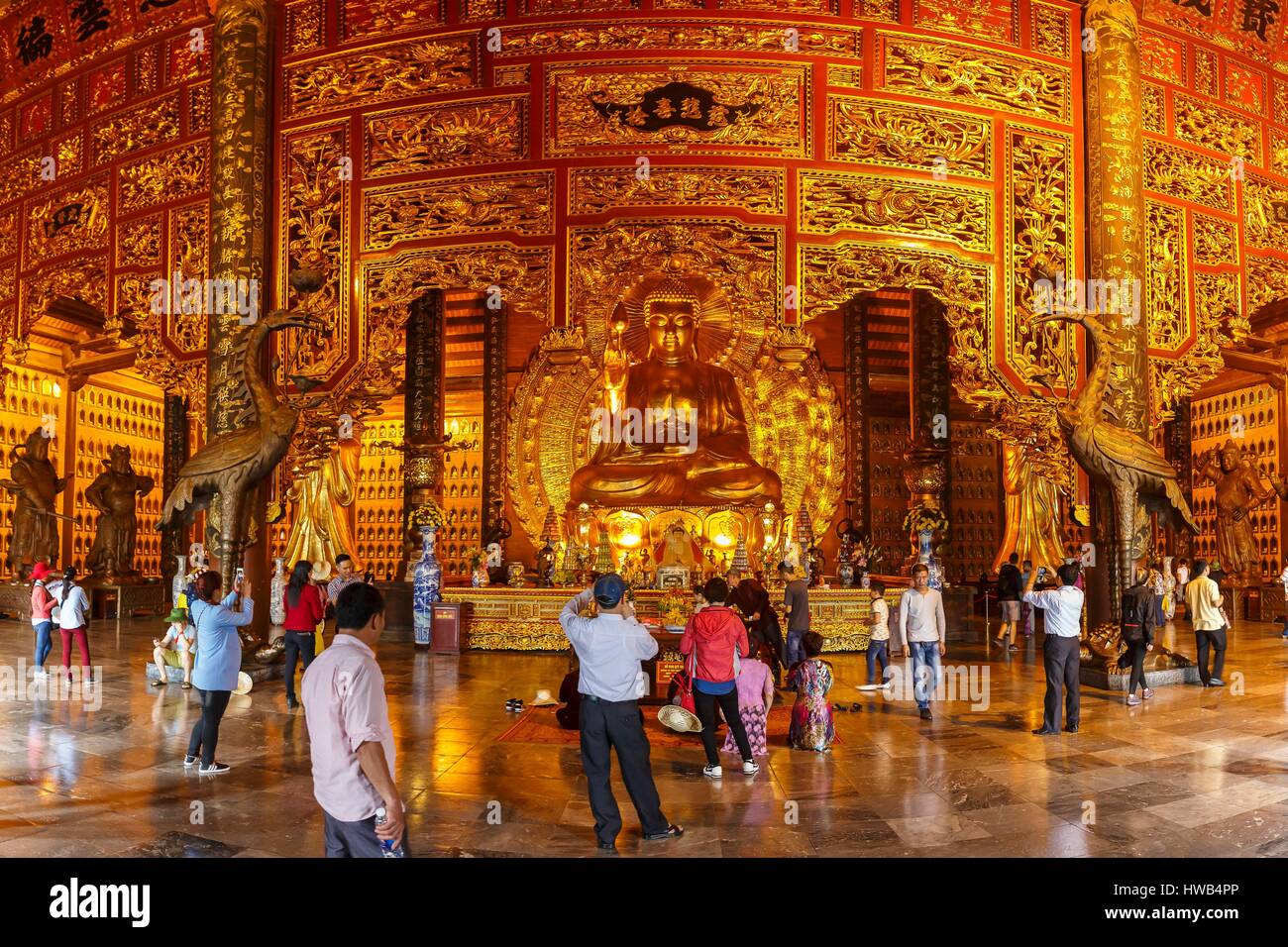 Vietnam, Ninh Binh Province, Gia Sinh, Bai Dinh Pagode in einem Buddha-Tempel Stockfoto