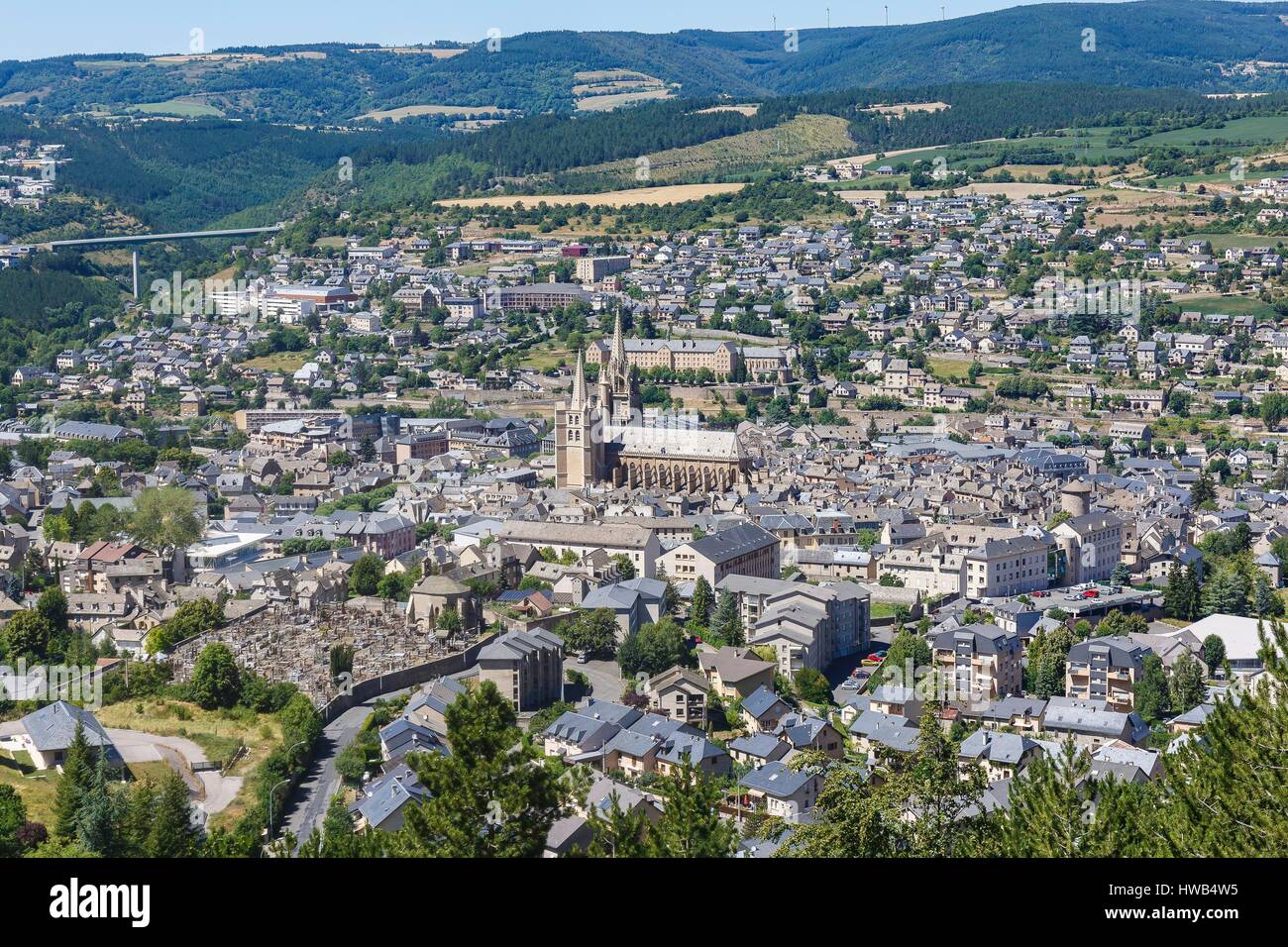 Frankreich, Lozere, Mende, Stadt Stockfotografie Alamy