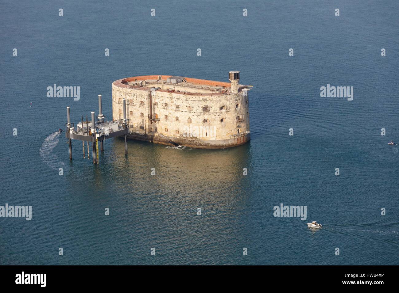 Frankreich, Charente Maritime, Boyard Fort (Luftbild Stockfotografie