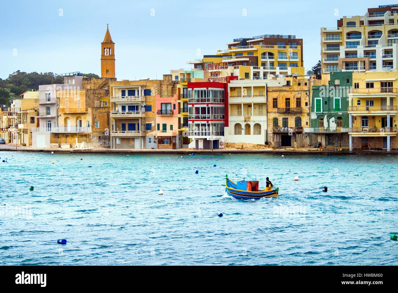 Marsaskala Hafen - Malta Stockfoto