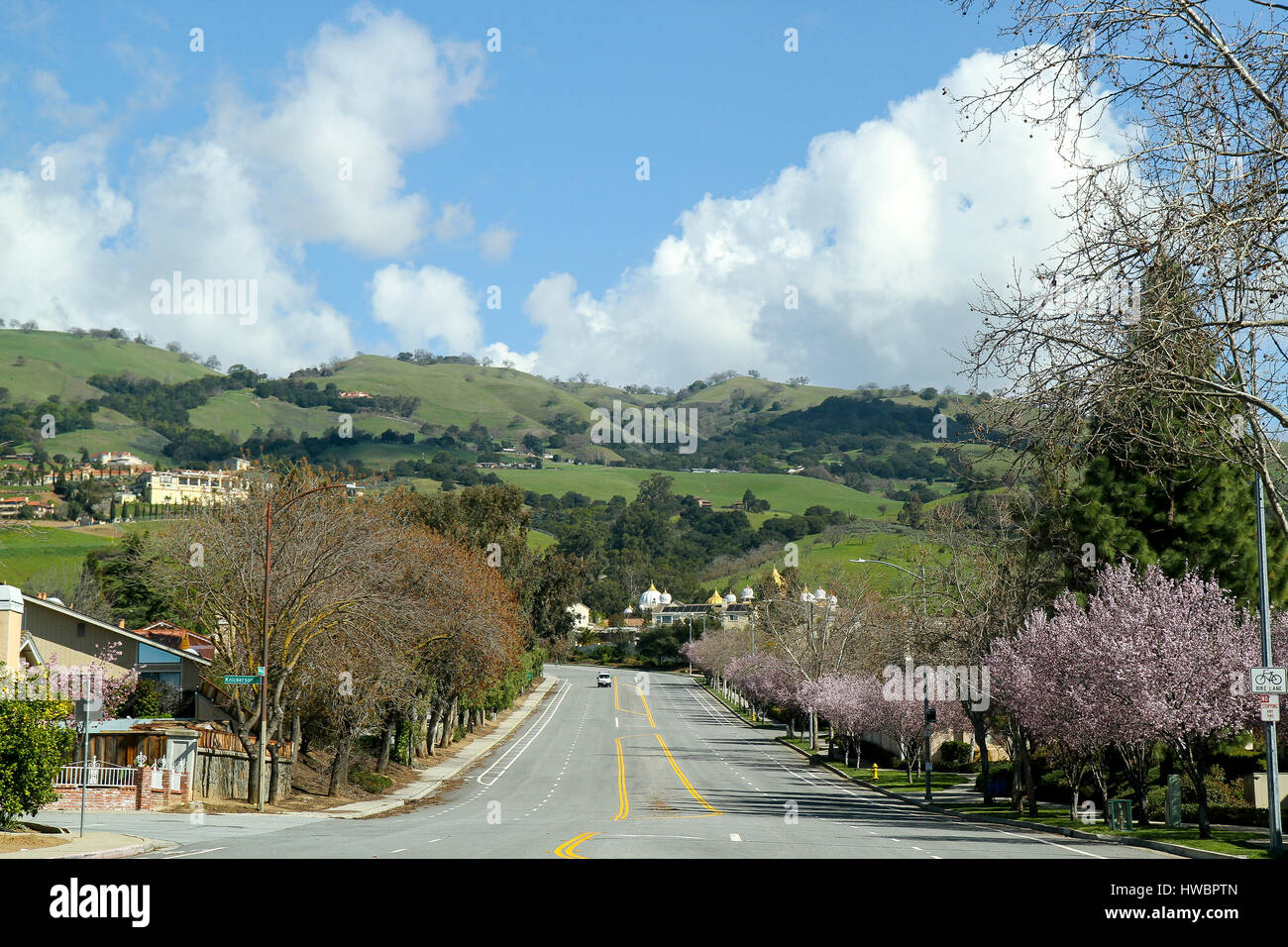 Fahren Sie in Richtung Mt Hamilton, Santa Clara County, Kalifornien, USA Stockfoto