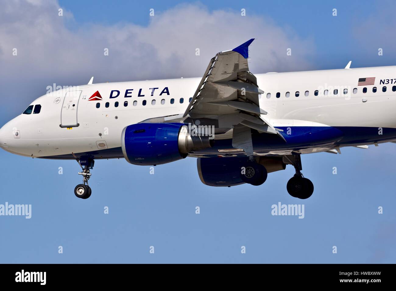 Delta Airlines Flug Stockfoto