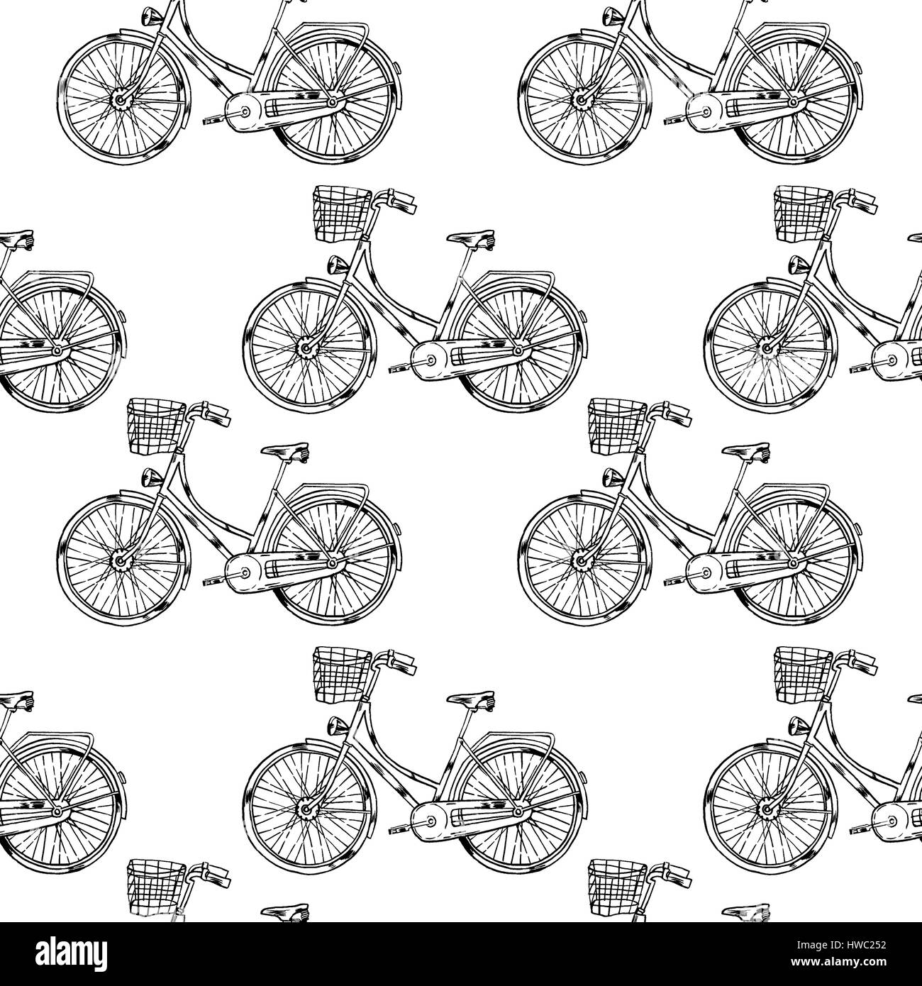 Vektor-Fahrrad mit Wagen Stock Vektor