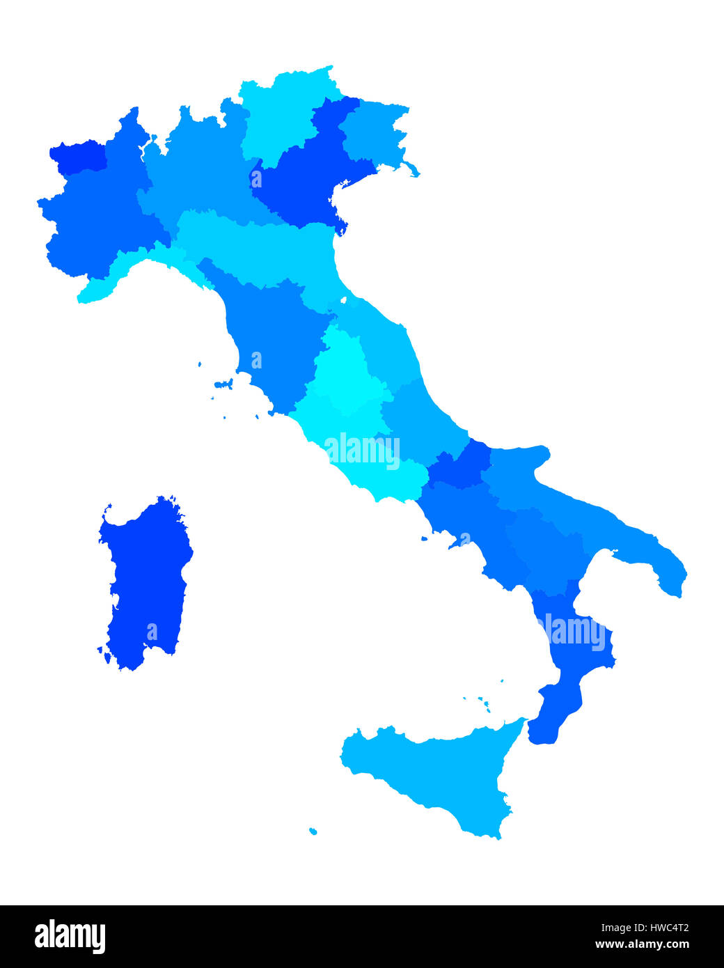 Karte von Italien Stockfoto