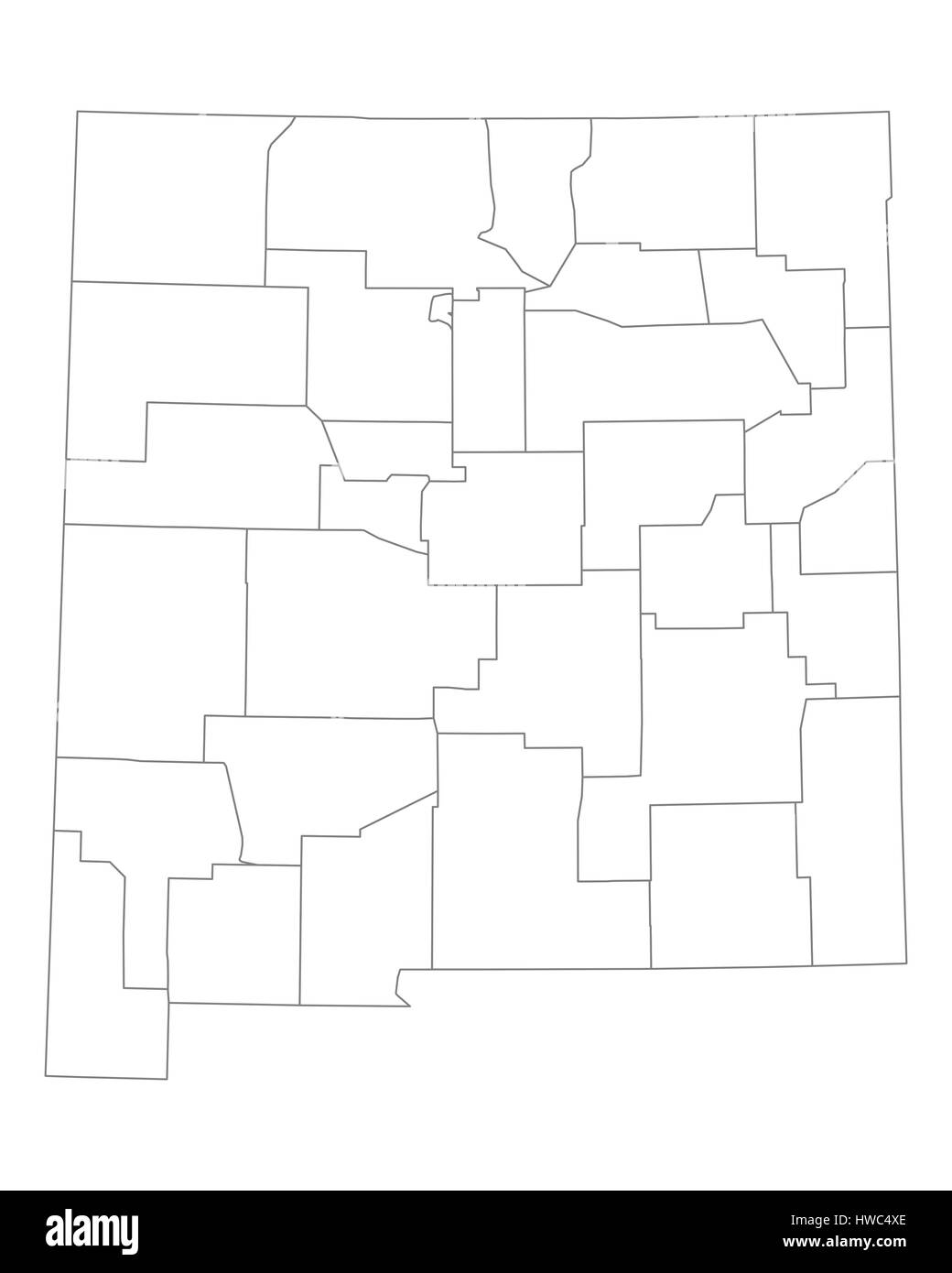 Karte von New Mexico Stockfoto
