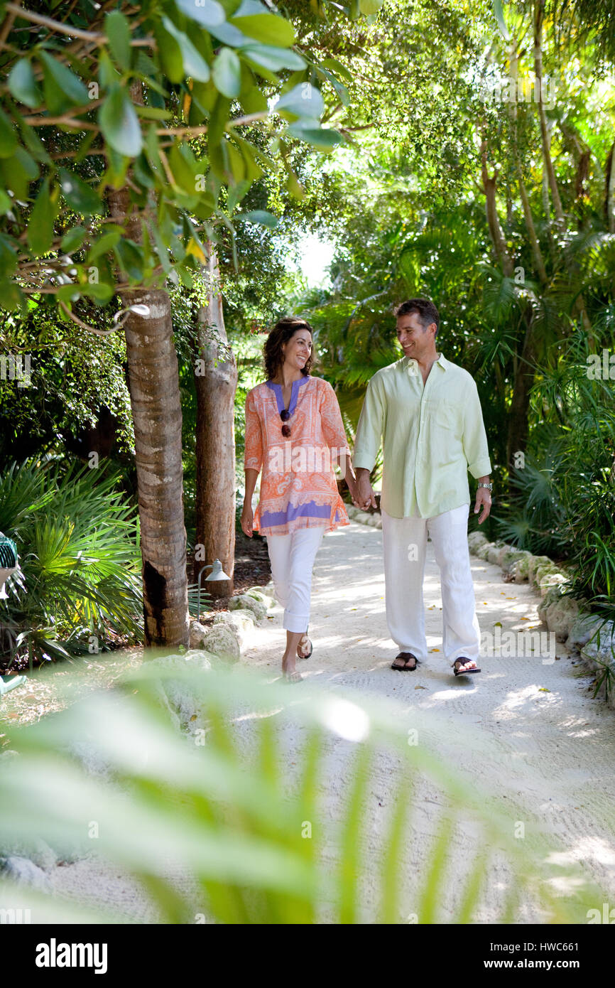 Paar auf Urlaub in Little Palm Island, Florida Stockfoto
