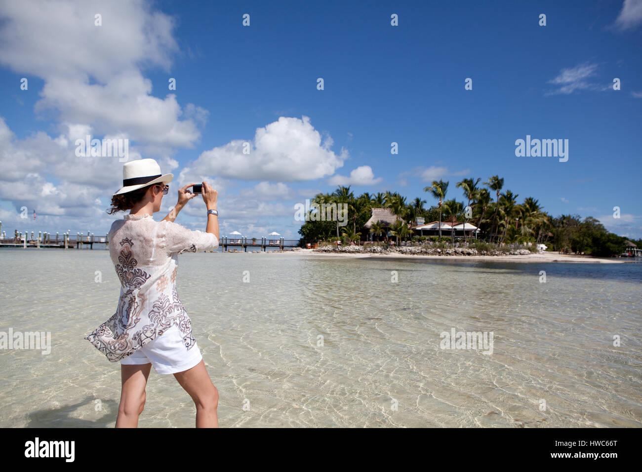Frau im Urlaub Stockfoto Frau im Urlaub Stockfoto