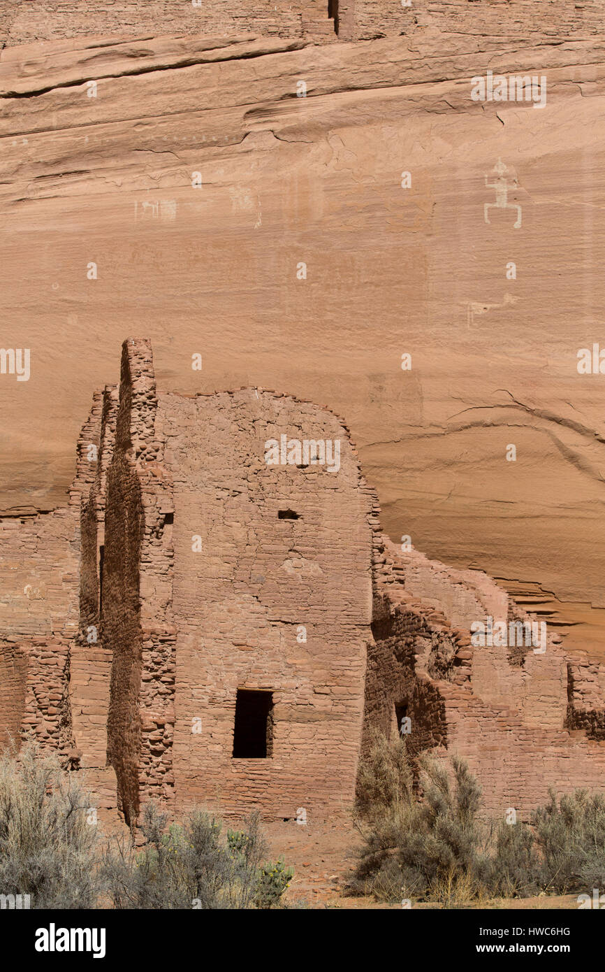 White House Ruinen, Canyon de Chelly National Monument, Chinle, Arizona, USA Stockfoto