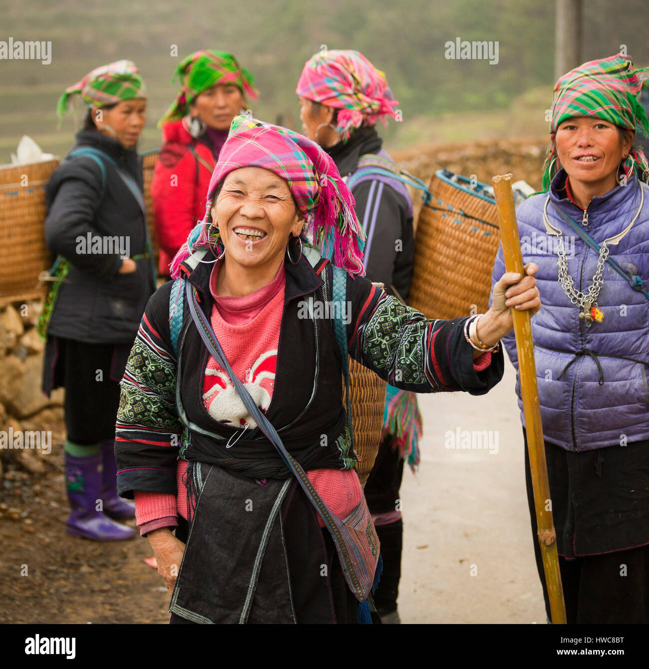 Hmong Hilltribe Einwohner, Sapa, Vietnam Stockfoto