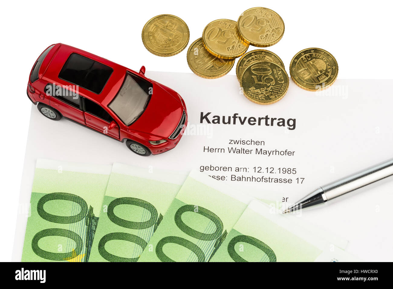 Fahrzeugkosten, KFZ-Kosten Stockfoto