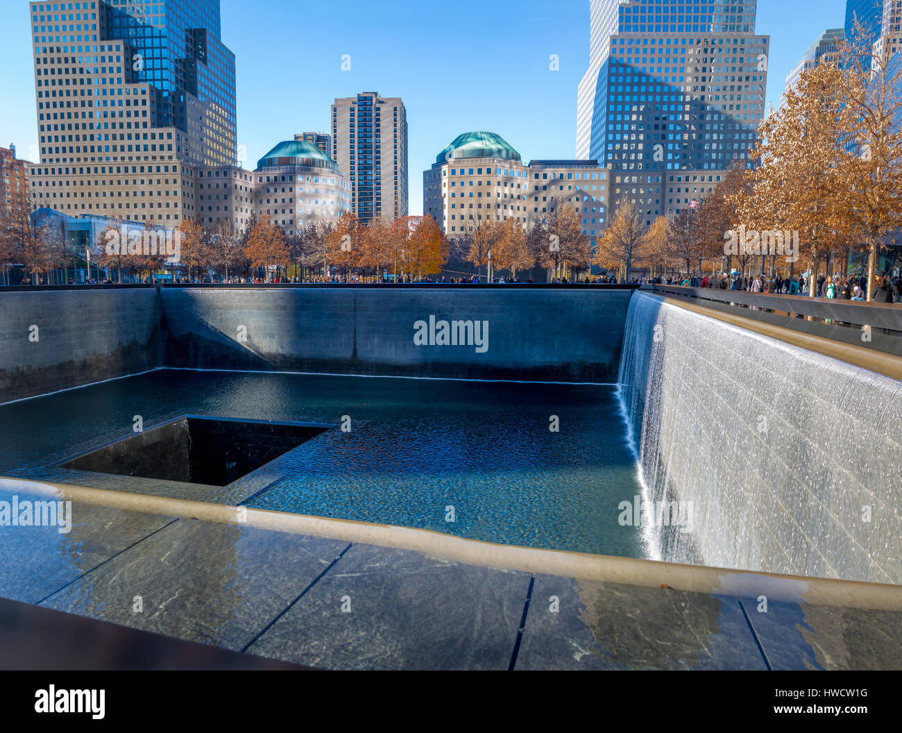 9/11 Memorial im World Trade Center Ground Zero Stockfoto