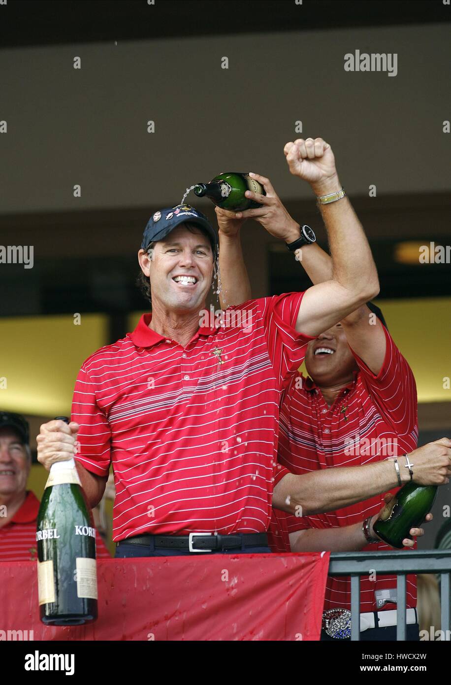 PAUL AZINGER & ANTHONY KIM 37TH RYDERCUP VALHALLA LOUISVILLE KENTUCKY USA 21. September 2008 Stockfoto