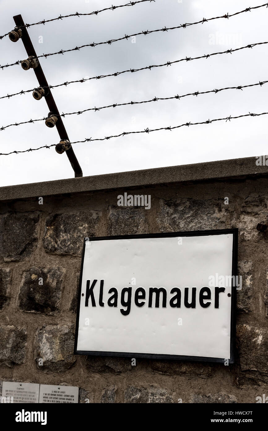 Gefangenen Baracke ImKonzentrationslager Mauthausen in Österreich. Konzentrationslager der Stufe III von 1938 bis 1945, Häftlingsbaracke imKonzentration Stockfoto