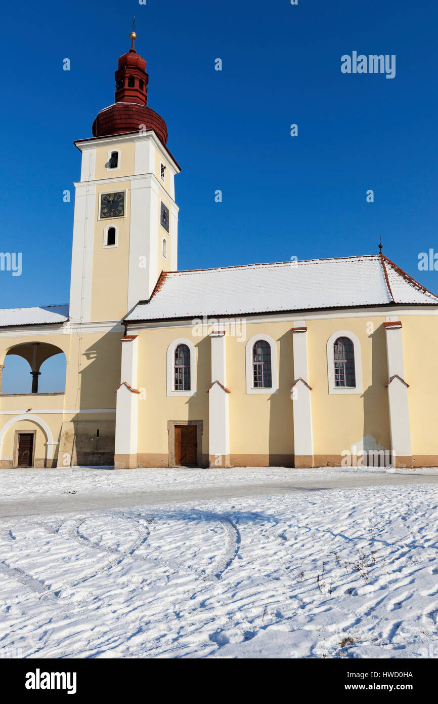St. Martin-Kirche in Nové Dvory. Karlovy Vary, Böhmen, Tschechien. Stockfoto