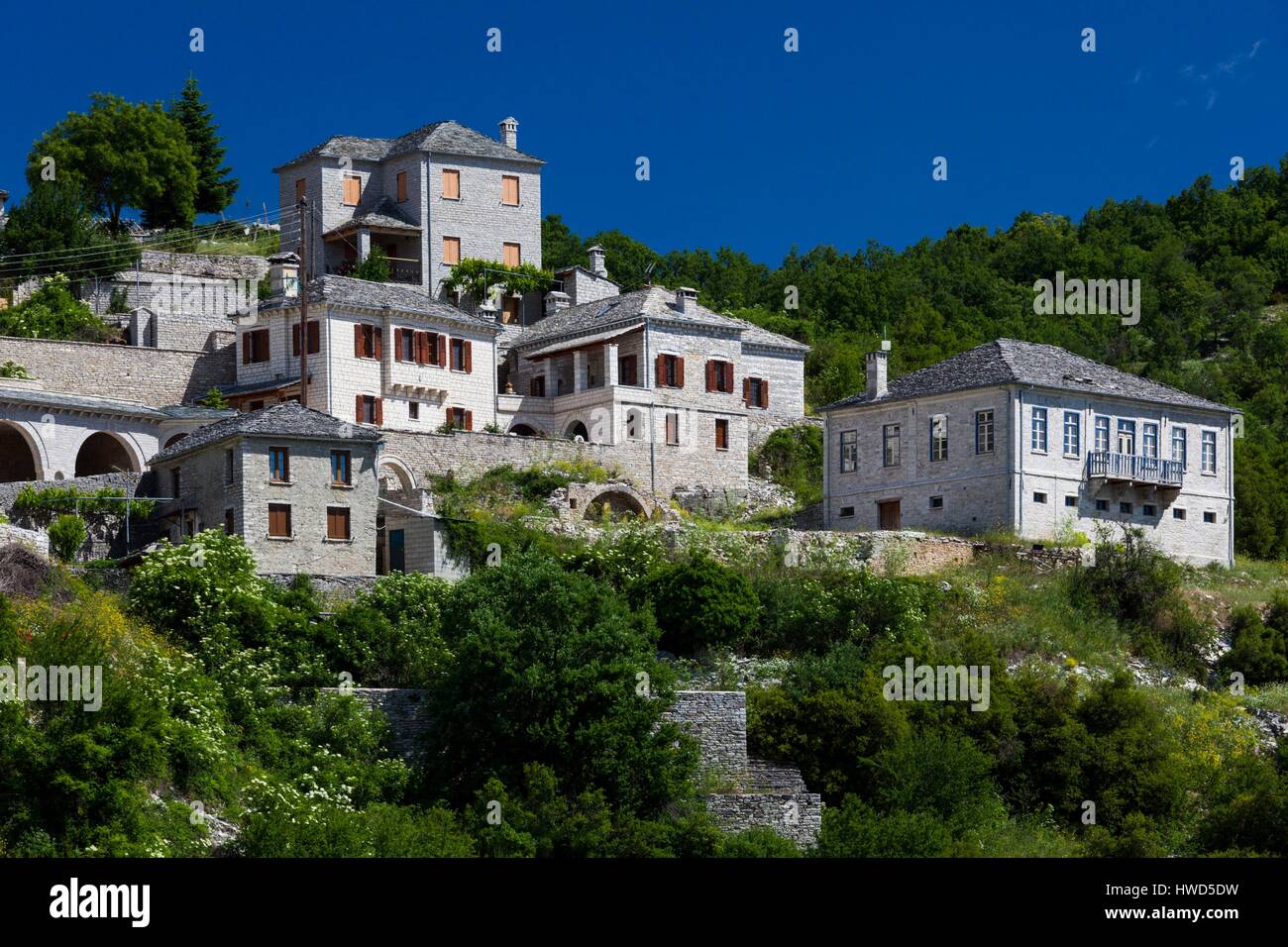 Griechenland, Region Epirus, Zagorohoria Bereich, Vikos-Schlucht, Dorf der Vitsa Stockfoto