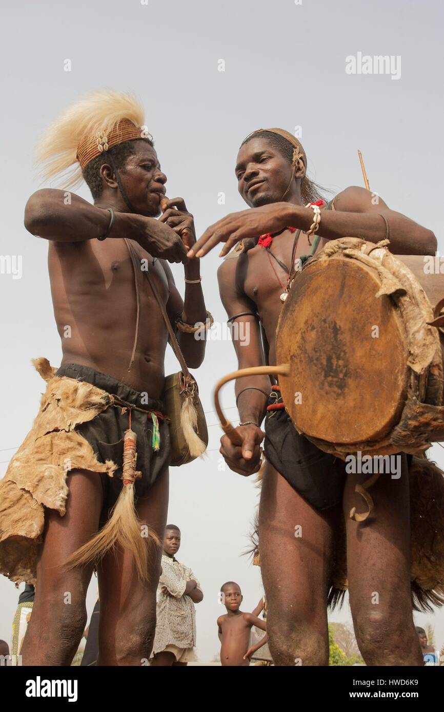 Togo, Nordregion, scheuen Musizieren Stockfoto