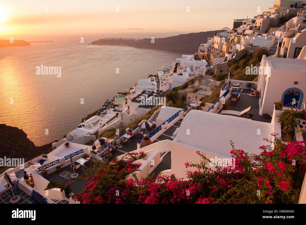 Griechenland, Kykladen, Santorini (Thira) Stockfoto