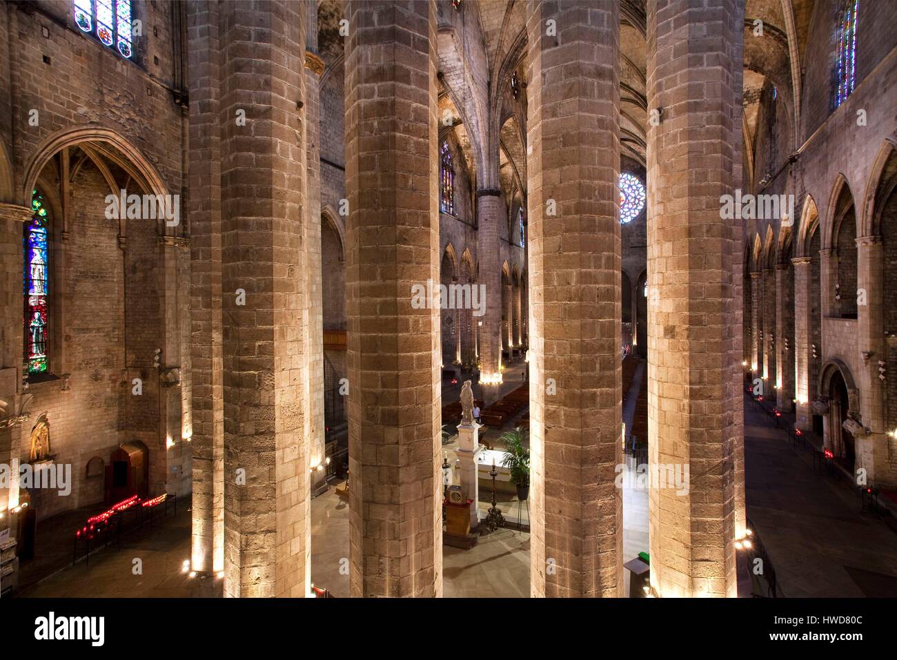 Spanien, Katalonien, Barcelona, Born oder La Ribera Viertel, Basilika Santa Maria del Mar Stockfoto