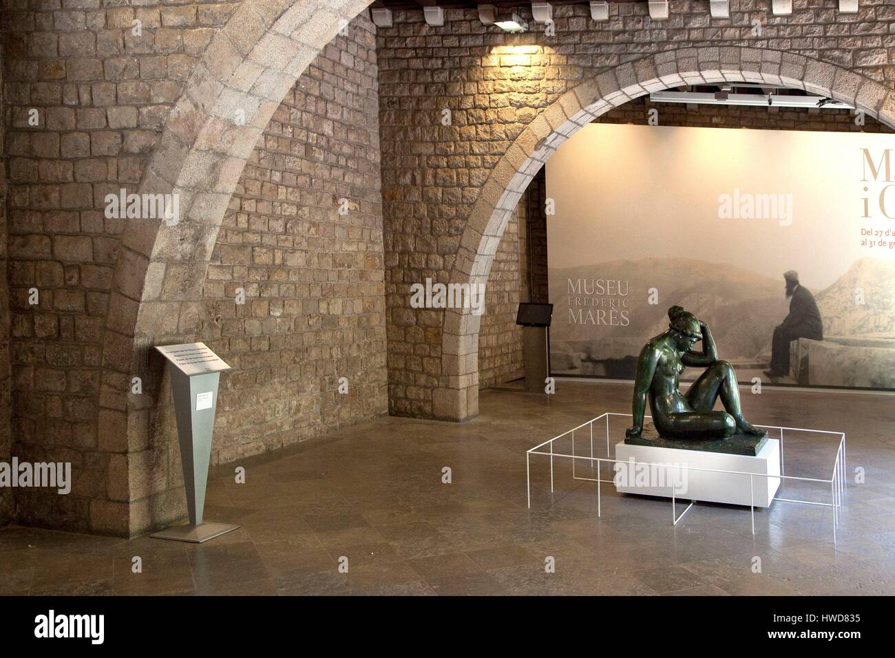 Spanien, Katalonien, Barcelona, gotische Viertel Barri Gotic Barrio Gotico, Museu Frederic Marès Patio Stockfoto