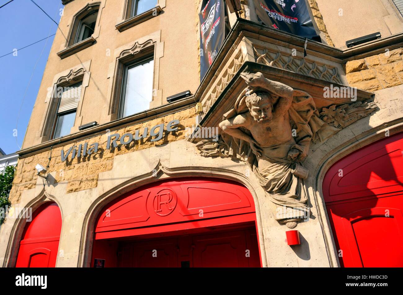 Frankreich, Moselle, Metz, Montigny Les Metz, Villa Rouge, Diskothek Stockfoto