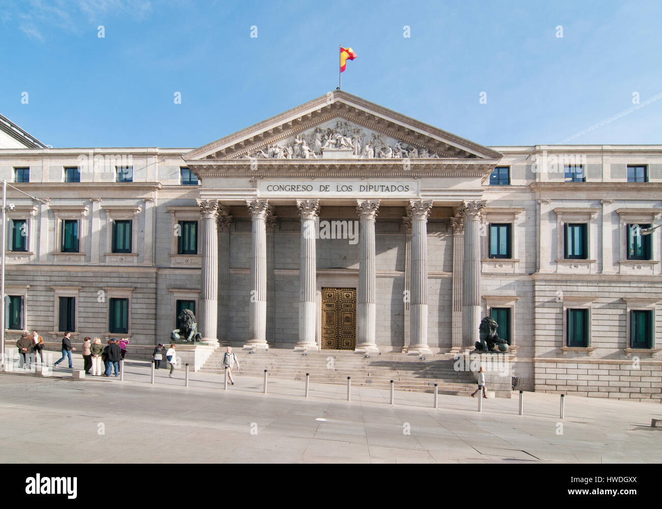 Kongress der Abgeordnetenkammer. Madrid, Spanien Stockfoto