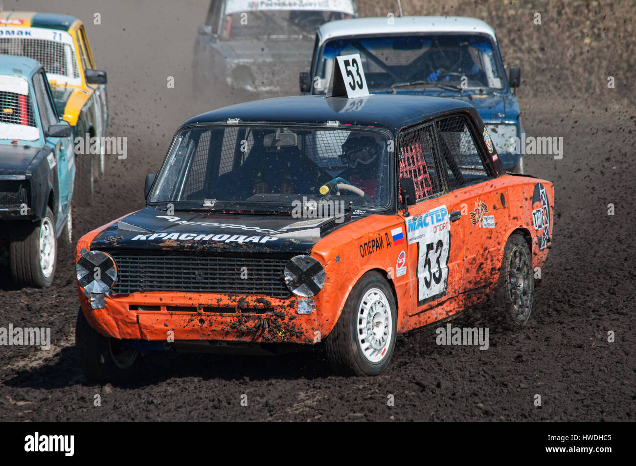 Rostow am Don, Russland, 25. September 2016, das Auto in der Sportschau Festival Bison-Trek Stockfoto