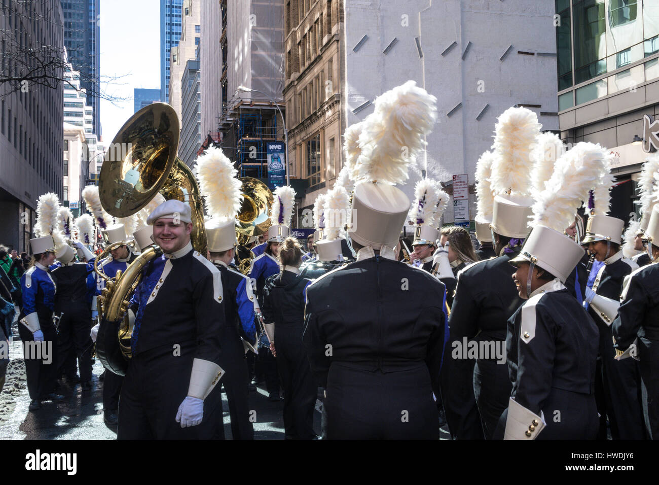 St. Patricks Day Parade auf der Fifth Avenue, Manhattan, NYC, USA Stockfoto