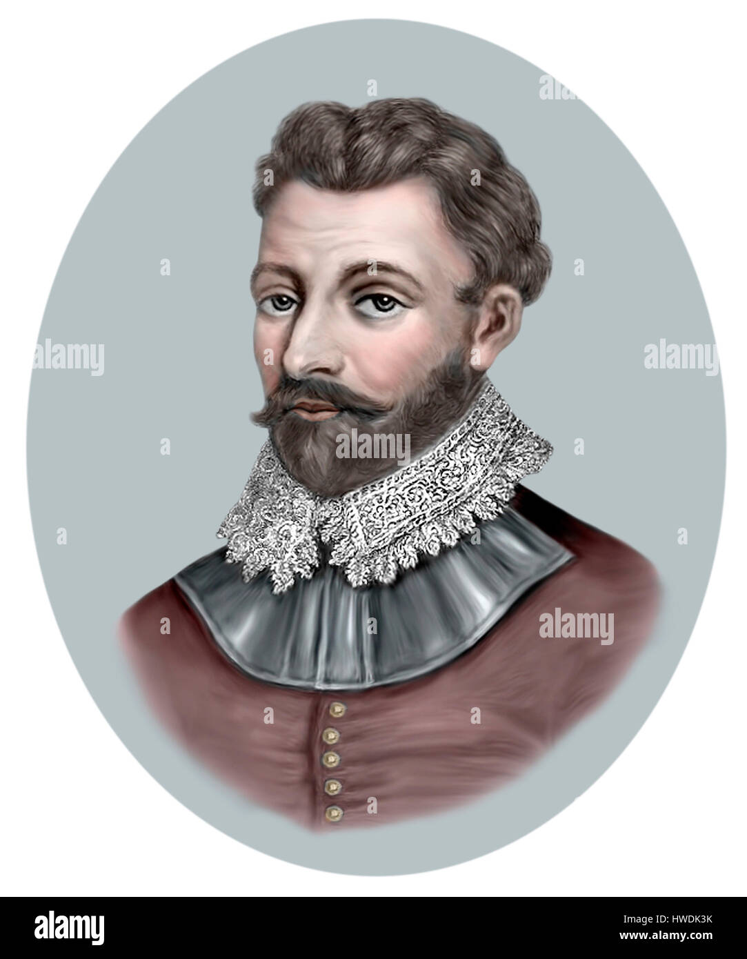 Sir Francis Drake, c1540-1596, englische Vize-Admiral, Navigator, Freibeuter Stockfoto