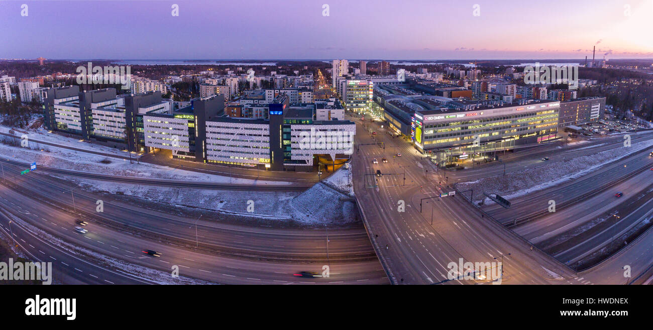 Luftbild aus Finnland Stockfoto