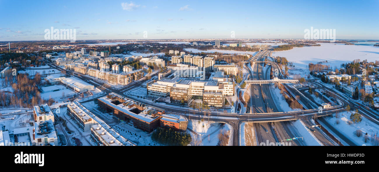 Luftbild aus Finnland Stockfoto