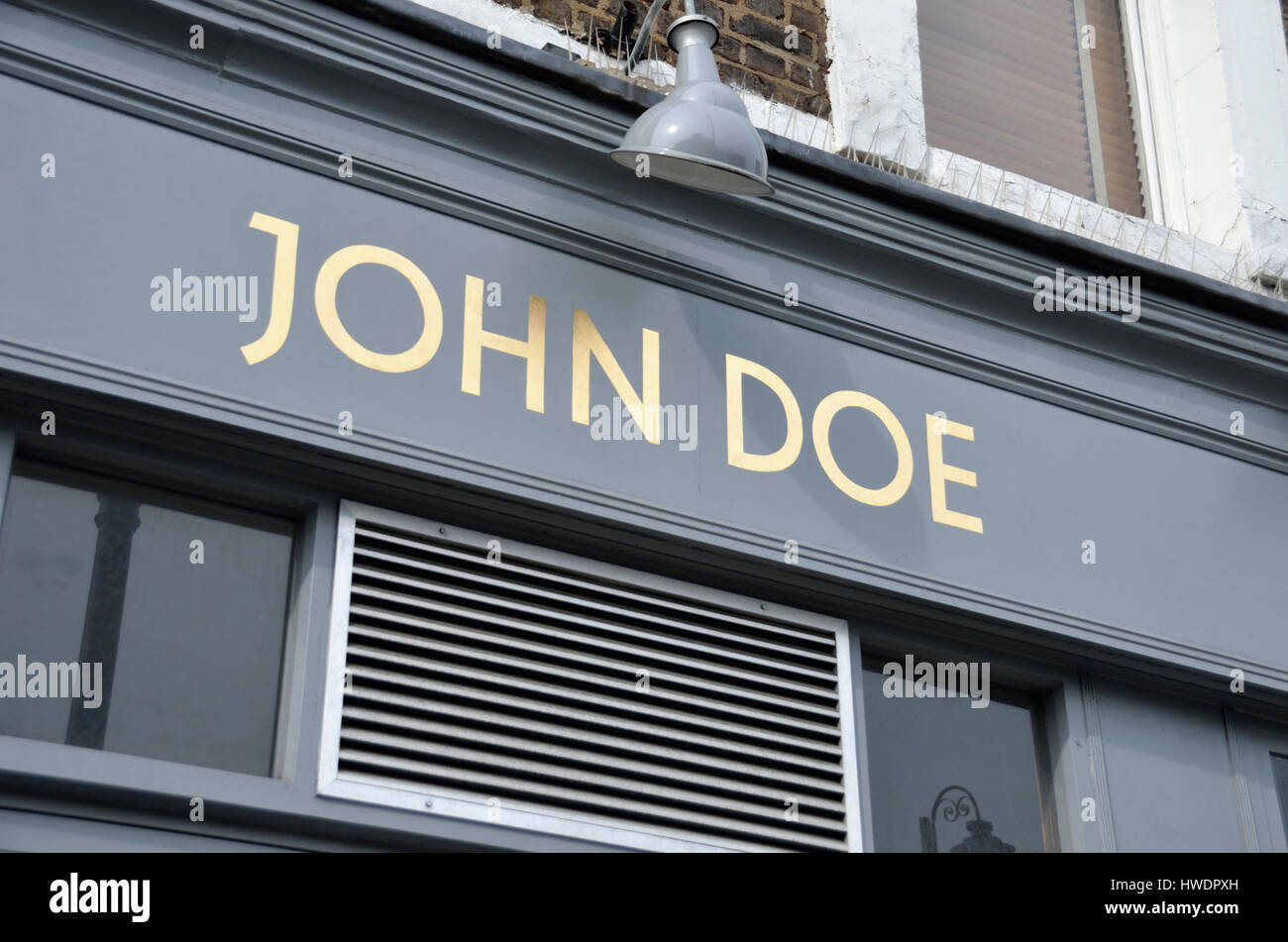 John Doe Restaurant in Golborne Road, North Kensington, London, UK Stockfoto
