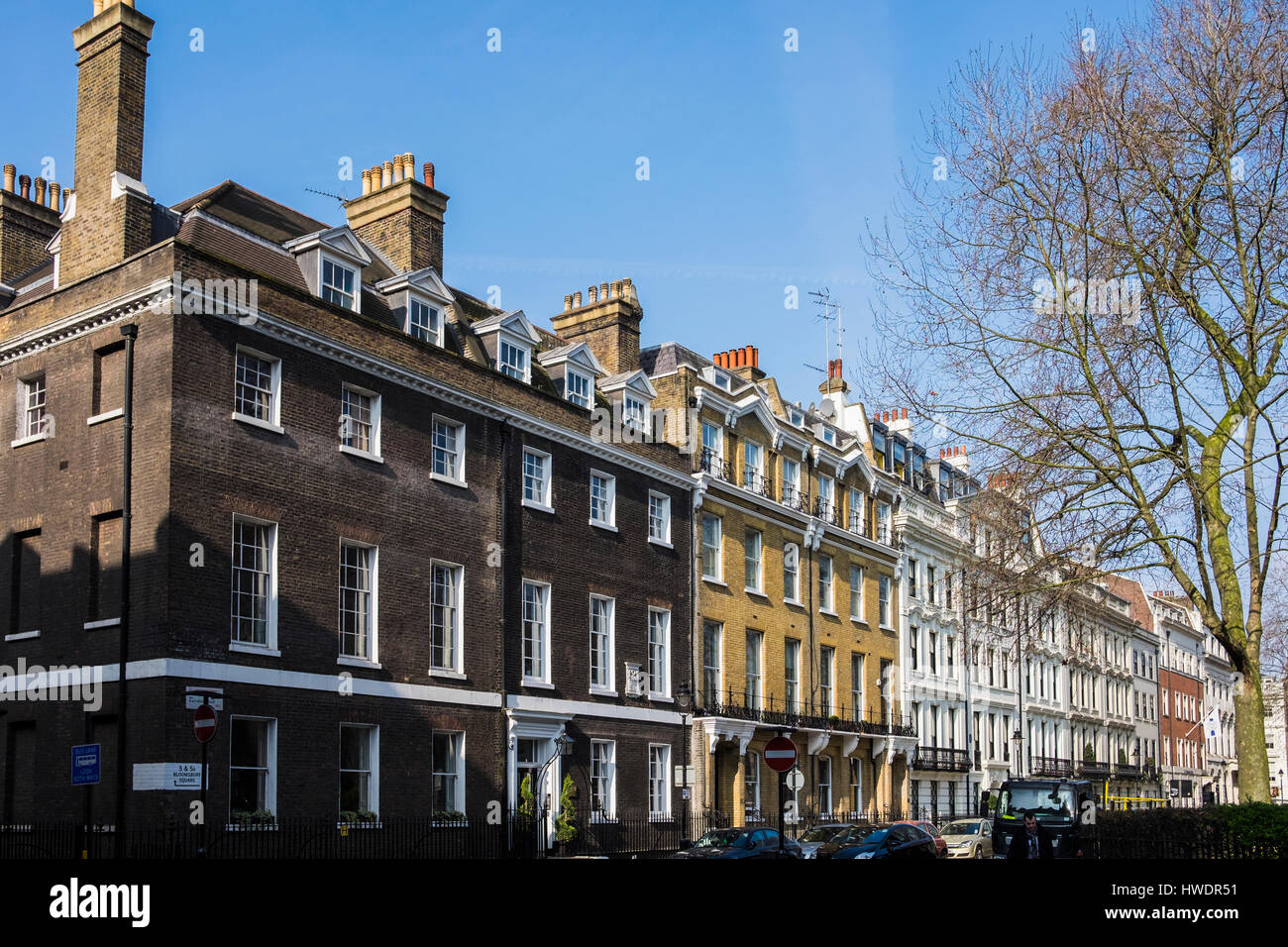 Bloomsbury Square, einem Gartenplatz befindet sich im Zentrum von London, England, U.K Stockfoto