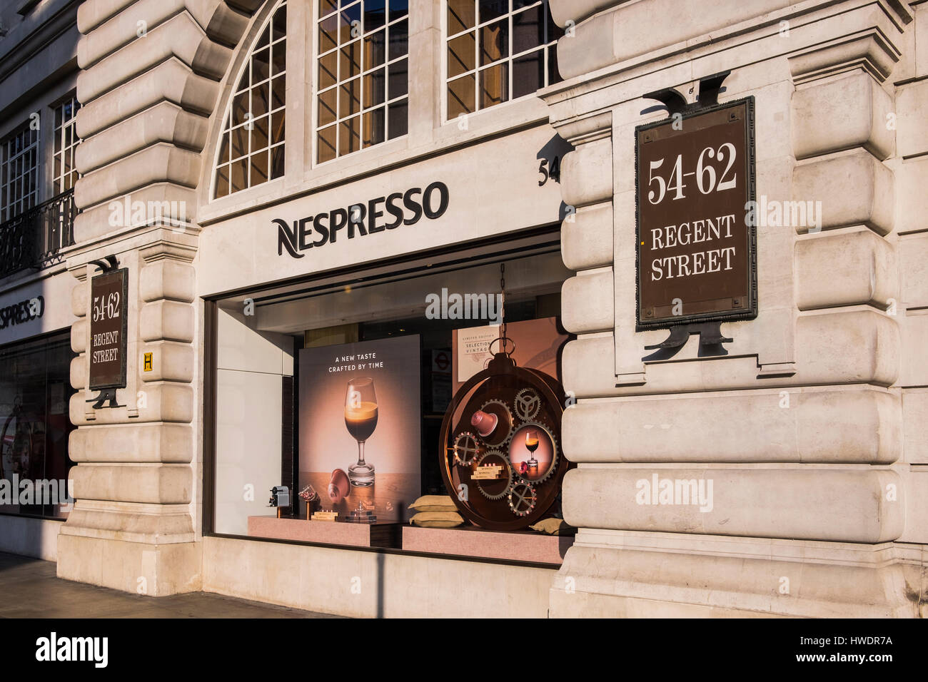 Nespresso Boutique, Regent Street, London, England, Großbritannien Stockfoto