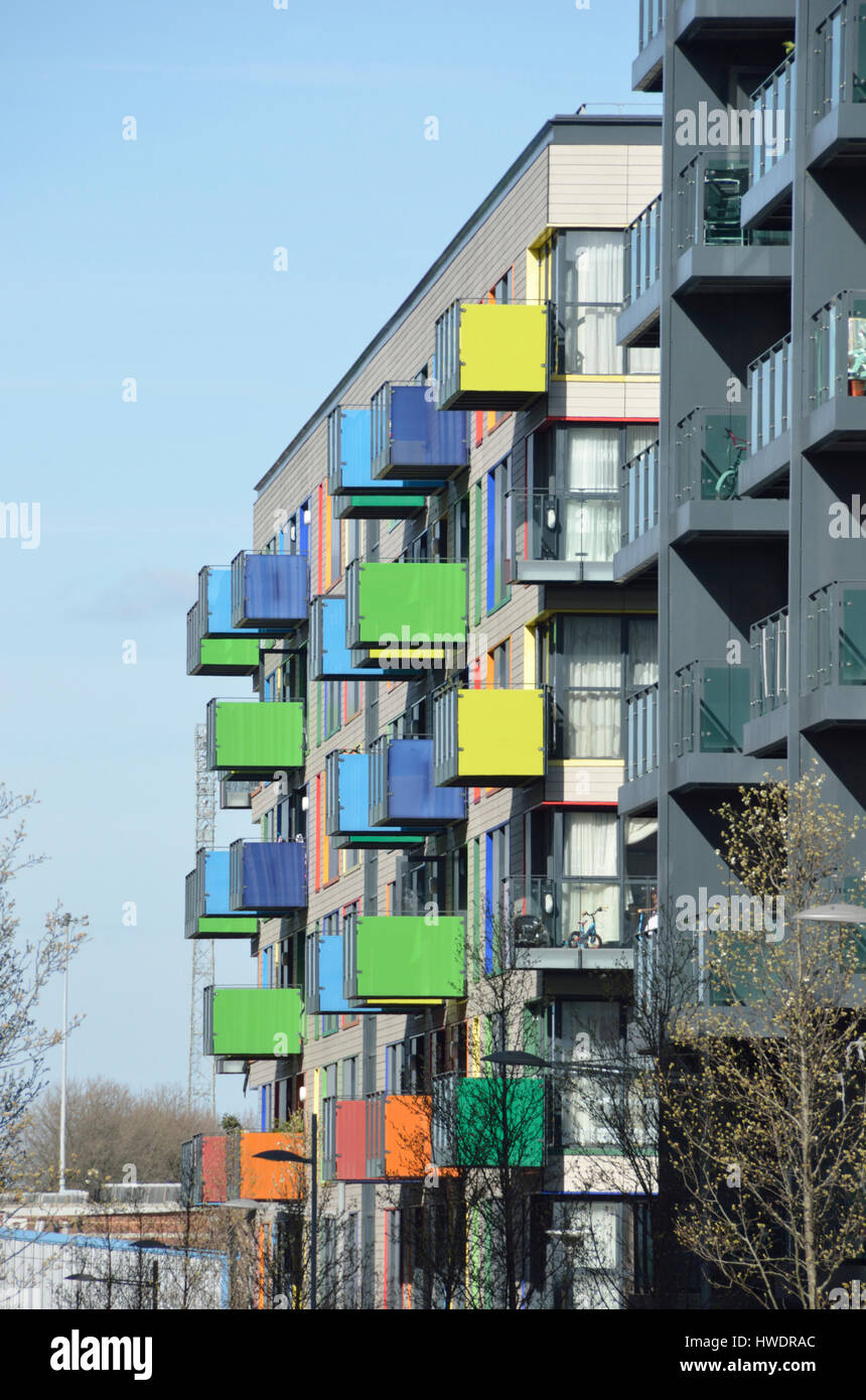 Hale Dorf Wohnsiedlung in Tottenham Hale, London, UK. Stockfoto