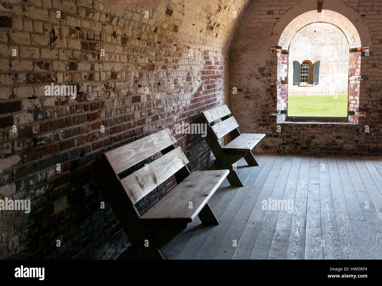 NC00894-00... NORTH CAROLINA - Interieur des Fort Macom State Park in Atlantic Beach. Stockfoto