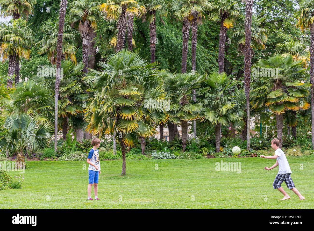 Frankreich, Gironde, Bordeaux, öffentlichen Garten aus dem 18. Jahrhundert, englische park Stockfoto