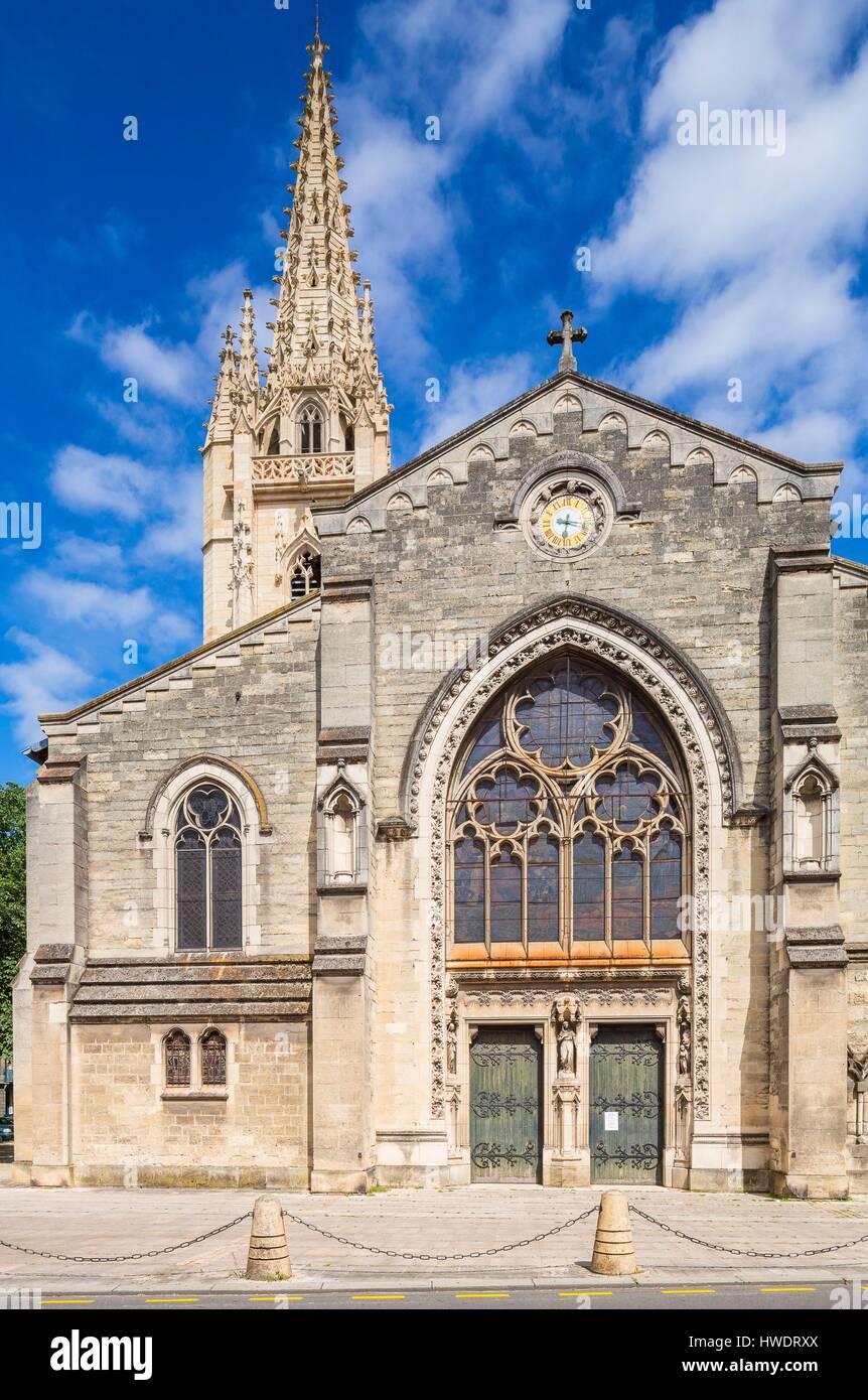 Gironde, Bordeaux, Frankreich, Sainte-Eulalie Bezirk, Sainte-Eulalie Pfarrkirche aus dem 14. Jahrhundert bis zum Anfang des 20. Jahrhunderts Stockfoto