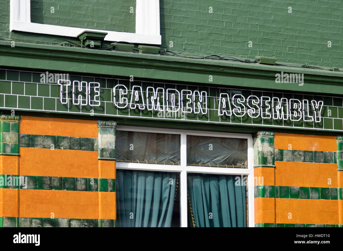 Die Camden Versammlung live gig Musik Veranstaltungsort, Camden Town, London, UK. Stockfoto